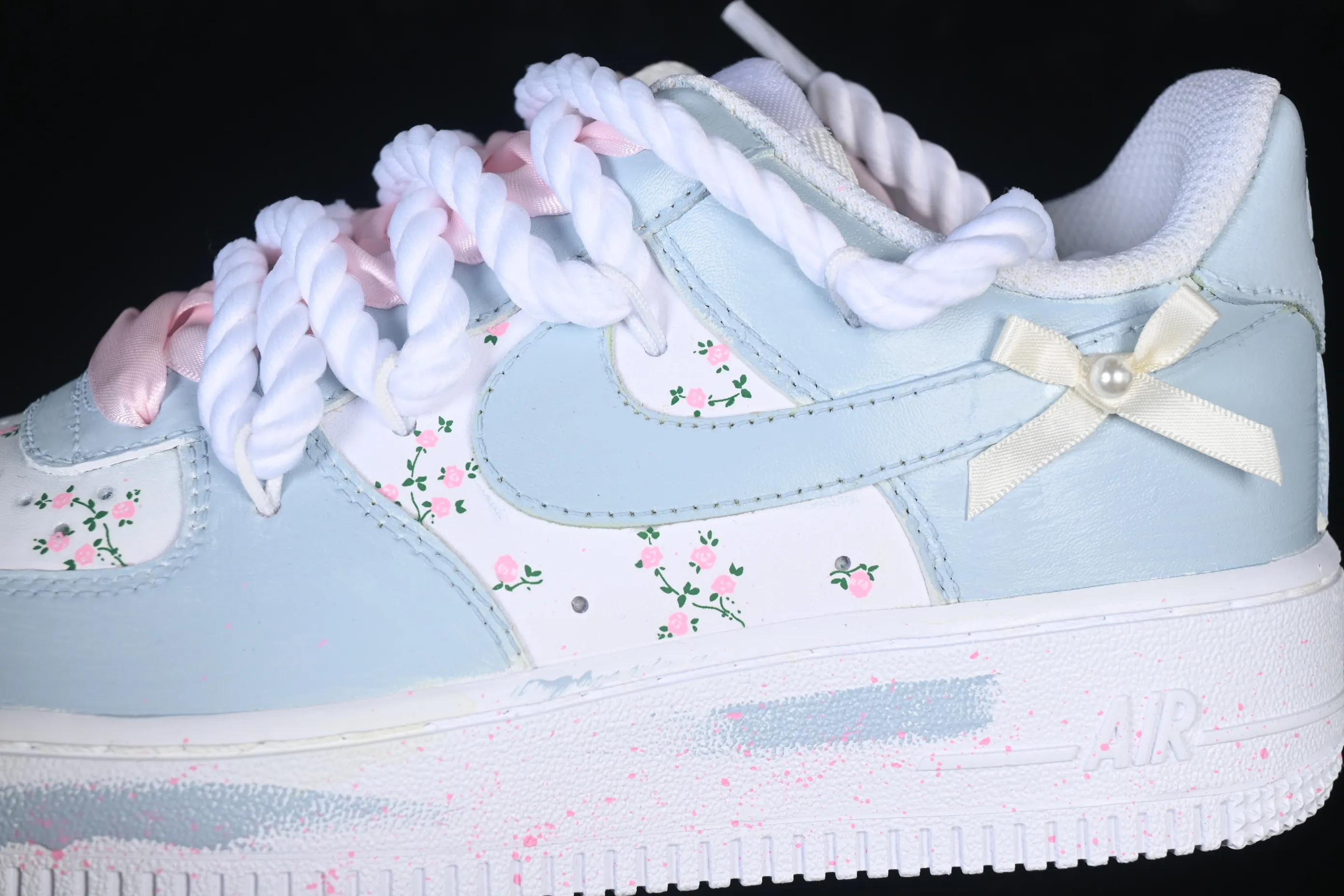 All Categories Nk Air Force 1 Air Force Series Nk Air Force 1 Low Air Force Low Pale Nike Air Force 1'07 Low Pale "Cherry Mist Whisper" Hand-painted Graffiti Asakura Mist Words Air Force One Low-top Casual Shoes DH2920-121